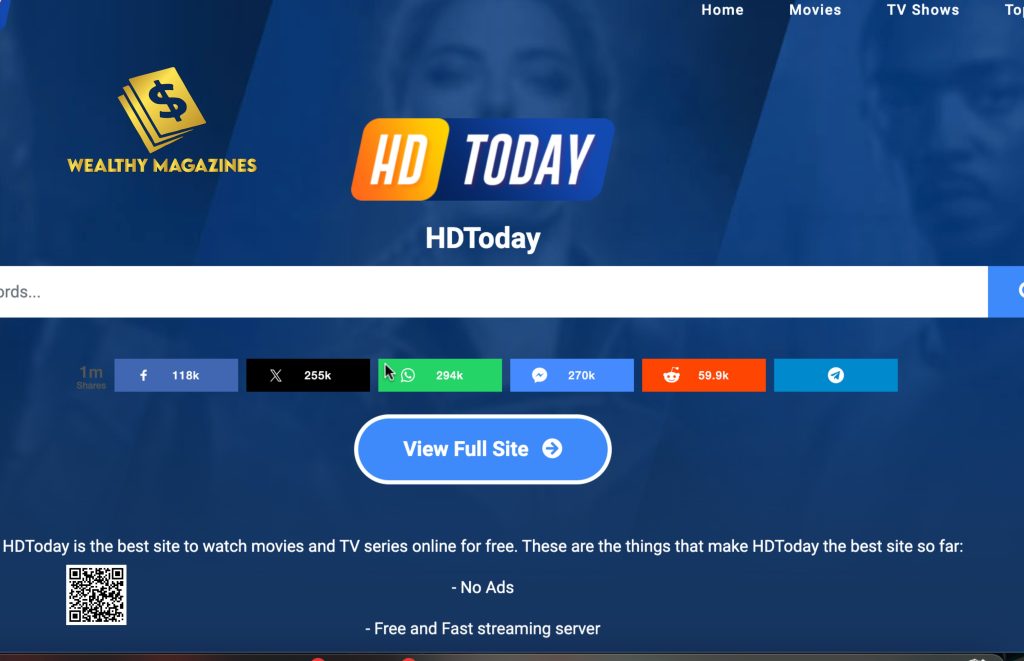 Type of Content available at Hdtoday